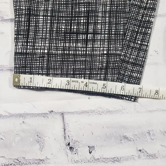 Cato Woman Black and White Sketchy Plaid Trouser Pants Size 16W - Picture 10 of 15